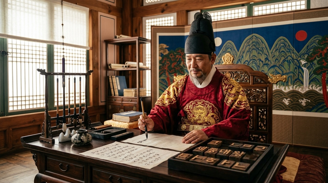 King Sejong Hunminjeongeum 2D Spatial Modular Architecture Diagram